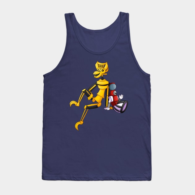 MST3k Tom Servo and Crow Tank Top by CaptainShivers